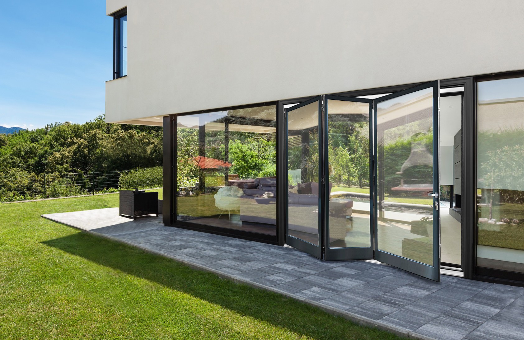 Fibreglass bi-fold doors in calgary